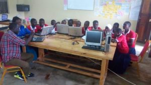 Children participate in a Mapathon